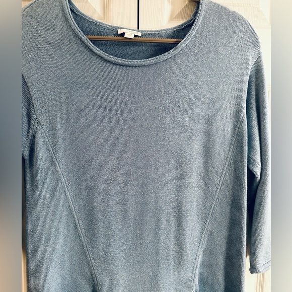 J Jill Pure Jill Cotton Cashmere Blend Knit Pullover Sweater Dress Pale Blue XS - Picture 5 of 9